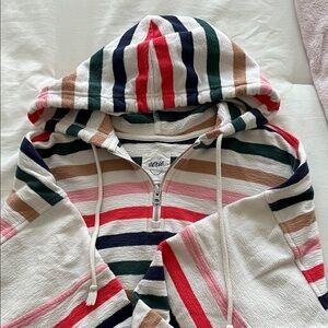 Aerie Multicolor Striped Quarter Zip